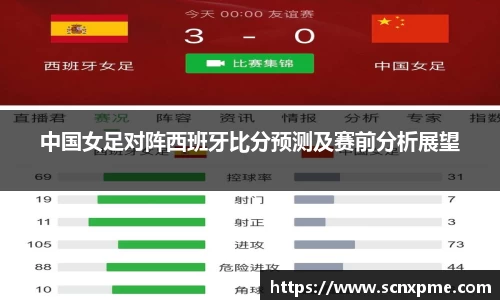 中国女足对阵西班牙比分预测及赛前分析展望